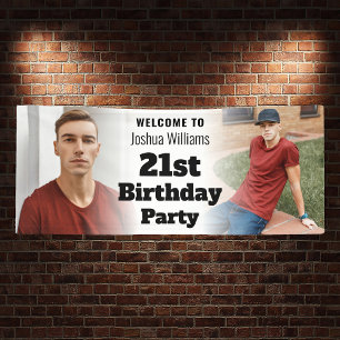 Personalised Welcome Sign Photo Men 21st Birthday
