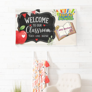 Personalised Welcome to Our Classroom Banner Cus