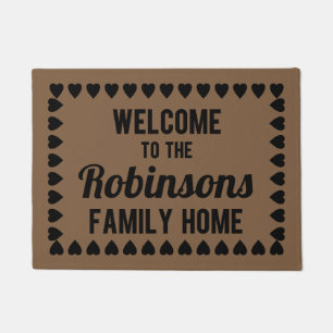 Personalised Welcome to Our Family Home Mat