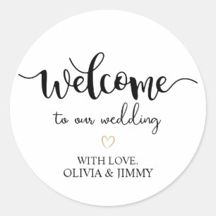 Personalised Welcome To Our Wedding Stickers