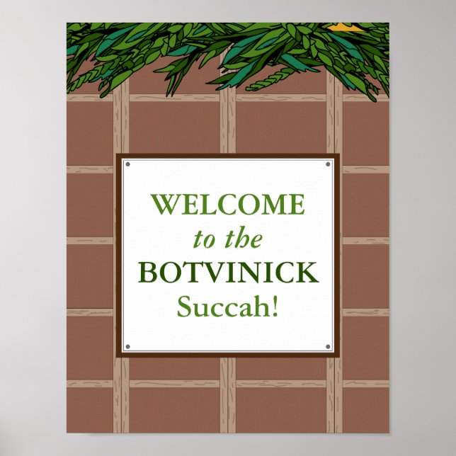 Personalised - Welcome to Succah  Poster (Front)