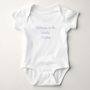 Personalised "Welcome to the World" baby bodysuit