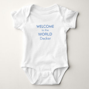 Personalised "Welcome to the World" baby bodysuit