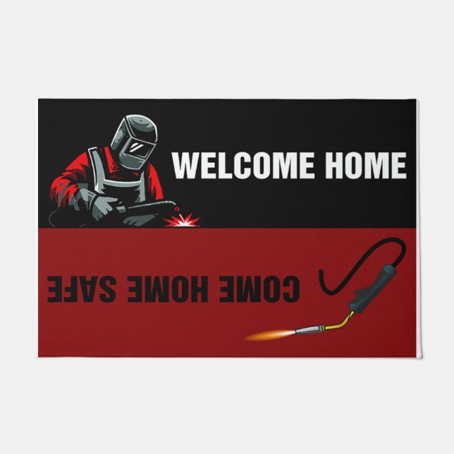 Personalised Welcome Welder Doormat (Front)