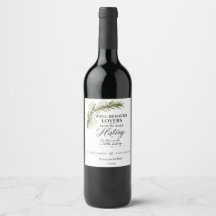 Personalised Well-Behaved Lovers Wedding Wine Labe