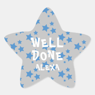 Personalised Well Done Teacher Encouragement Stars Star Sticker
