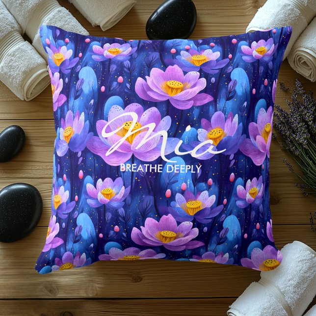 Personalised Wellness Cushion with Floral Artistic (Creator Uploaded)
