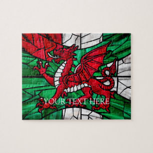 Personalised Welsh Red Dragon Designer Jigsaw Puzz Puzzle