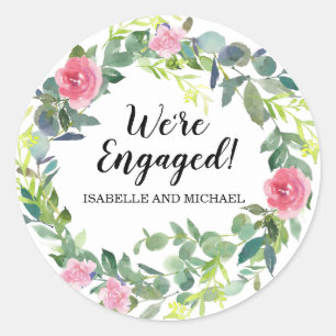 Personalised We're Engaged Envelope Seals