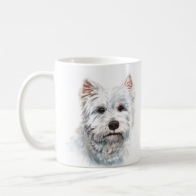 Personalised West Highland White Terrier Coffee Mug (Left)