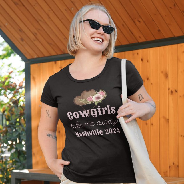 Personalised Western Cowgirl Bachelorette Party T-Shirt (Creator Uploaded)