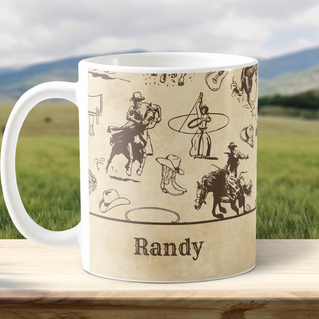 Personalised Western Rodeo Cowboy Coffee Mug (Creator Uploaded)