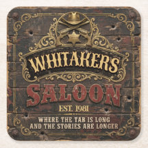 Personalised Western Saloon Rustic Man Cave Home