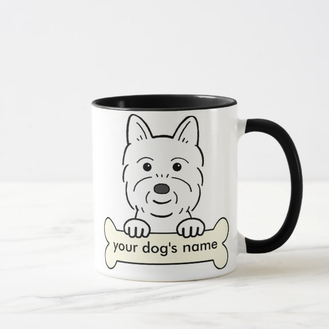 Personalised Westie Mug (Right)