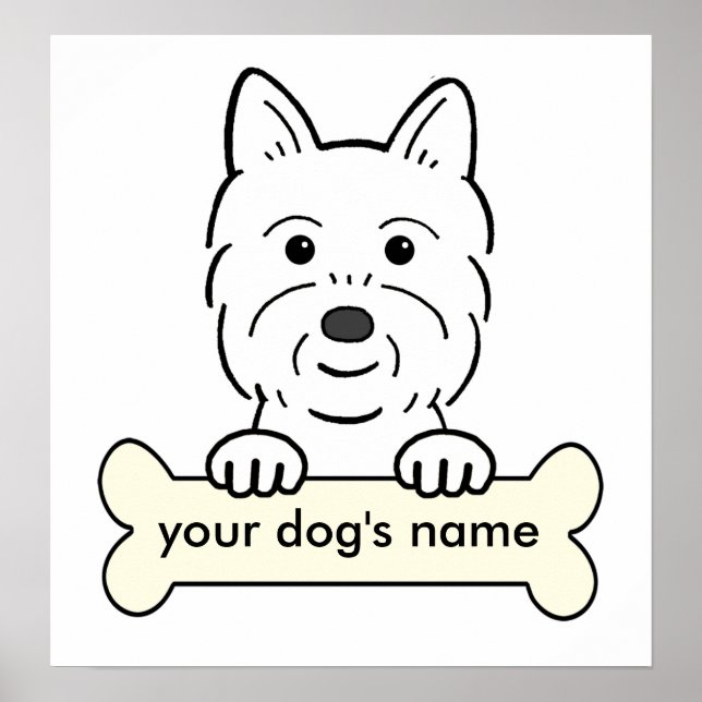 Personalised Westie Poster (Front)
