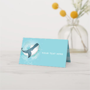 Personalised Whale Under the Sea Place Card