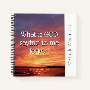 Personalised WHAT IS GOD SAYING TO ME Prayer Notebook