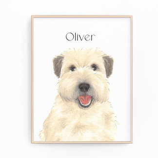 Personalised Wheaten Terrier Art Photo Print