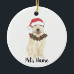 Personalised Wheaten Terrier Ceramic Tree Decoration<br><div class="desc">Make the nice list this year with an ornament of your favourite maine coon elf!</div>