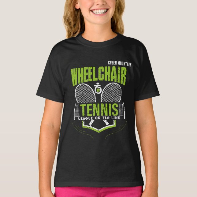 Personalised Wheelchair Tennis Club League Name T-Shirt (Front)