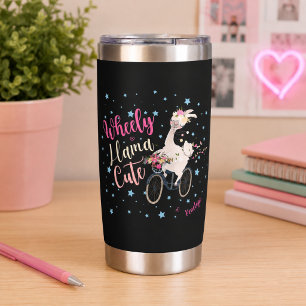 Personalised Wheely Llama Cute Insulated Tumbler