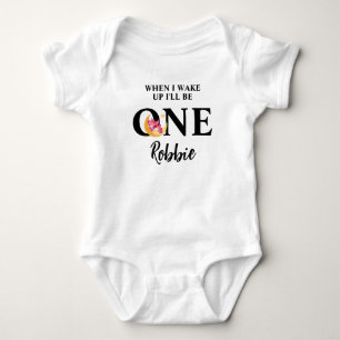Personalised When i wake up I'll be One  Set, 1yea Baby Bodysuit