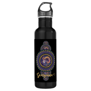 Personalised Whimsical Aries Ornamental Mandala 710 Ml Water Bottle