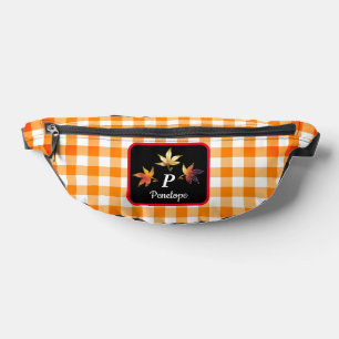 Personalised Whimsical Autumn Leaves Bum Bags