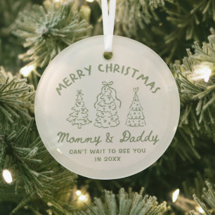Personalised Whimsical Baby Announcement Ornament