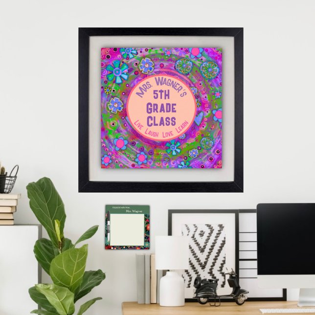 Personalised Whimsical Colourful Purple Classroom Poster (Creator Uploaded)