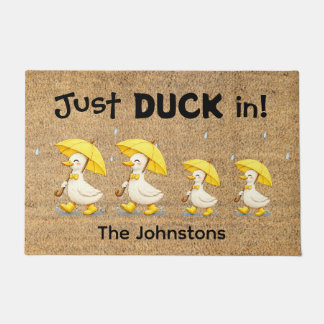 Personalised Whimsical Duck Doormat
