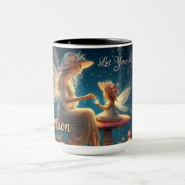Personalised Whimsical Fairy Mother & Child Mug (Center)