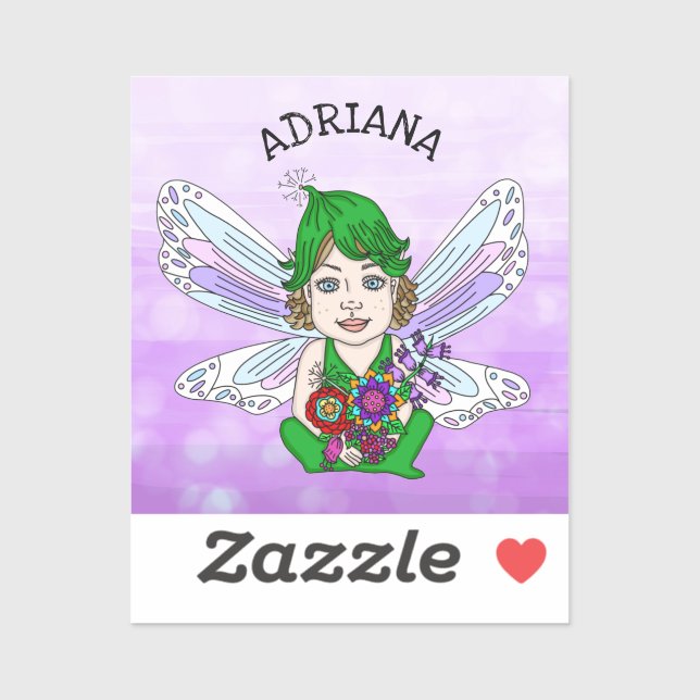 Personalised Whimsical Fairy Name   (Sheet)