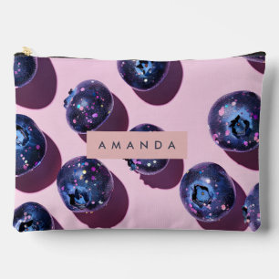 Personalised Whimsical Galaxy Blueberry Accessory Pouch