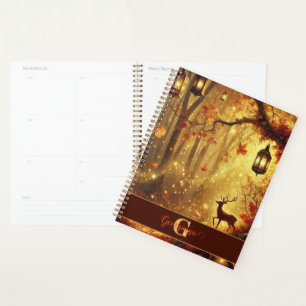 Personalised Whimsical Golden Autumnal Woodland Planner