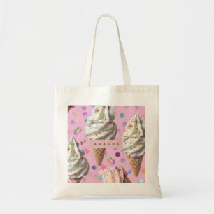 Personalised  Whimsical Pastel Ice Cream Dream  Tote Bag