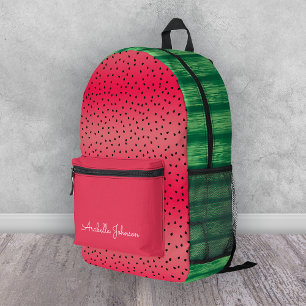 Personalised Whimsical Watermelon Summer Fruit Printed Backpack