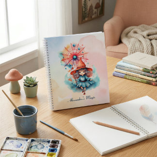 Personalised Whimsical Witch Sketchbook Journal