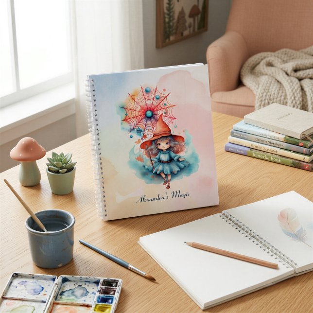 Personalised Whimsical Witch Sketchbook Journal (Creator Uploaded)
