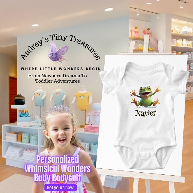 Personalised Whimsical Wonders Baby Frog Bodysuit (Creator Uploaded)