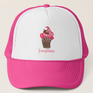Personalised Whimsy Pink Cupcake cap