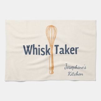 Personalised Whisk Taker Funny Baking Cute Elegant Tea Towel