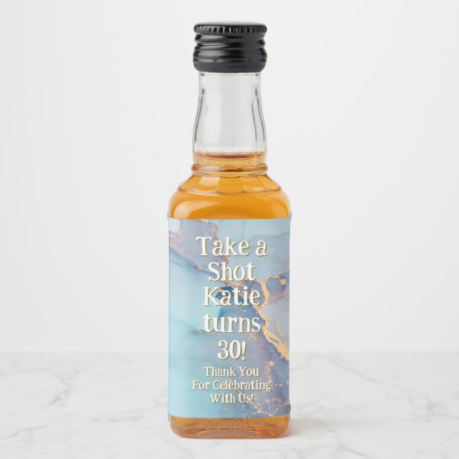 Personalised Whiskey Bottle Label – Birthday Party (Front)