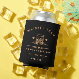Personalised Whiskey Themed Weekend Bachelor Party Can Cooler