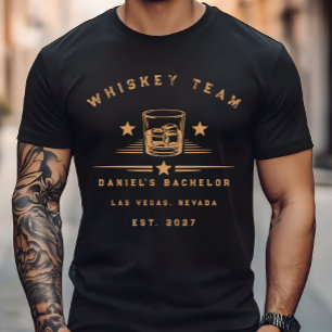 Personalised Whiskey Themed Weekend Bachelor Party T-Shirt