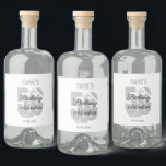Personalised White 50th Any Age Birthday Party Liquor Bottle Label<br><div class="desc">Personalised White 50th Any Age Birthday Party Liquor Labels</div>