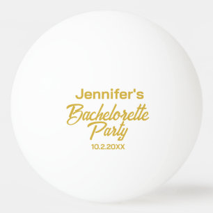 Personalised White Bachelorette Party Ping Pong Ball