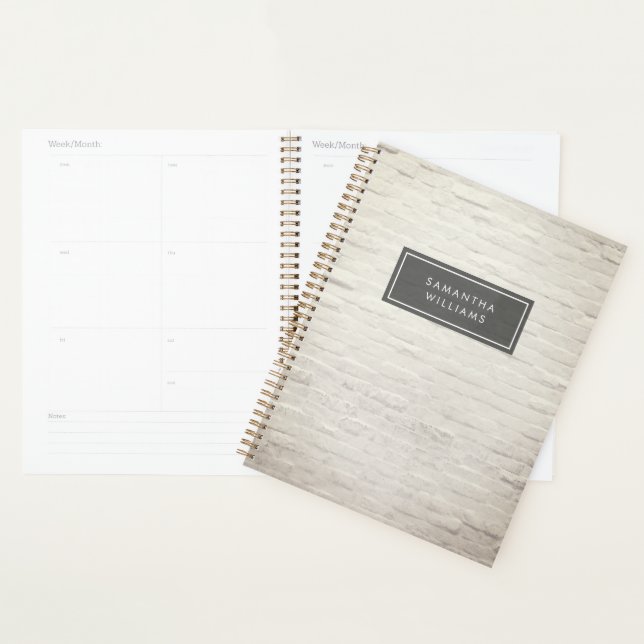 Personalised White Brick Planner (Display)