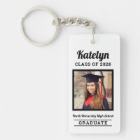 Personalised White Class of 2026 Graduation Photo