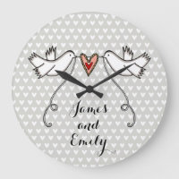 Personalised White Doves Wedding Gift Acrylic Larg